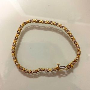 Gold diamond bracelet
